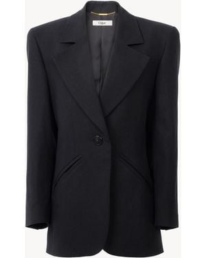 Chloé Oversized Tailored Jacket - Blue