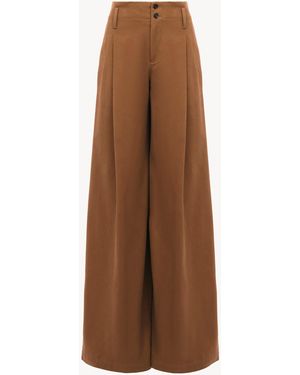 Chloé High-Rise Wide-Leg Trousers - Brown