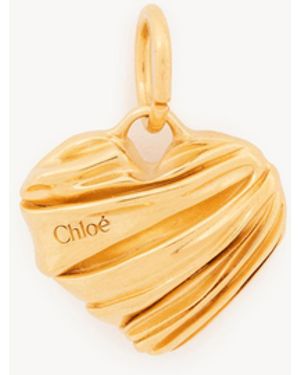 Chloé Charm Pleated Heart - Metallizzato