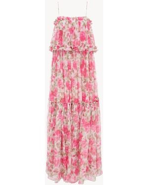 Chloé Thin-Strap Long Dress - Pink