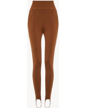 Chloé Stirrup Trousers - Brown