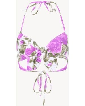 Chloé Bikinioberteil Mit Rosenprint - Pink