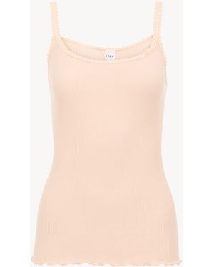 Chloé Débardeur Ajusté En Coton - Rose