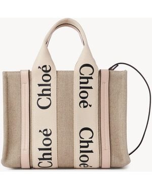Chloé Small Woody Tote Bag - Metallic