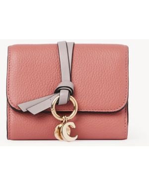 Chloé Small Alphabet Tri-Fold - Red