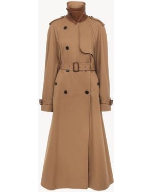Chloé Long Trench Coat - Brown