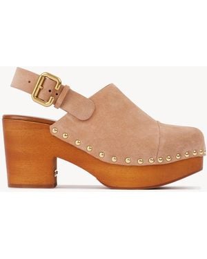 Chloé Jeannette Wedge Clog - Brown