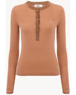 Chloé Henley Shirt - Brown
