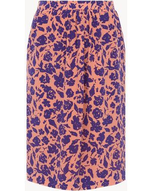 Chloé Falda Lápiz Corta De Crepé De Seda China - Morado