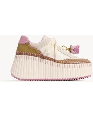Chloé Nama Wedge Sneaker - Pink