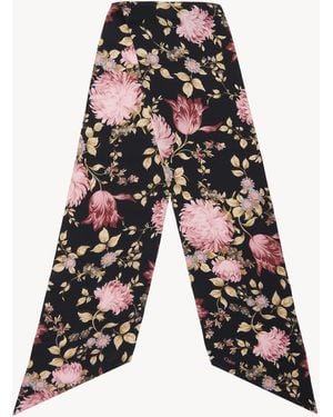 Chloé Foulard A Fascia Larga Peonies - Nero