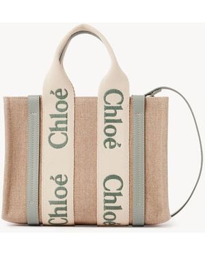 Chloé Small Woody Tote Bag - Metallic