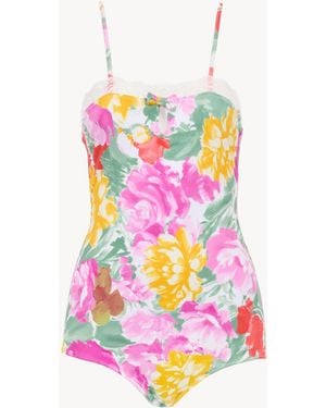 Chloé Body À Imprimé Jardin - Rose