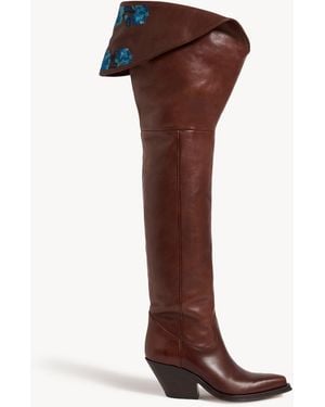 Chloé Botas Altas Por El Muslo Azelan - Marrón