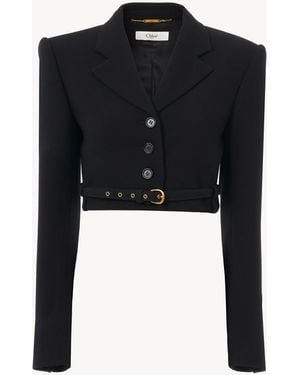 Chloé Cropped Spencer Jacket - Black