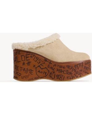 Chloé Sabot Con Zeppa Maxime - Marrone