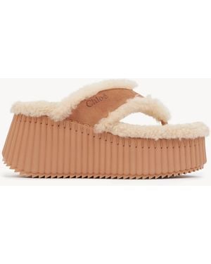 Chloé Nama Wedge Sandal 100% Lambskin - Multicolour