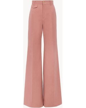Chloé Pantaloni Svasati A Vita Alta - Rosa