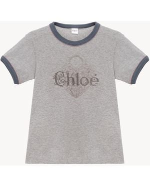 Chloé Crew-neck Baby Fit T-shirt - Grey