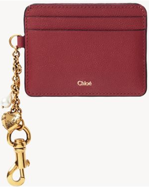 Chloé Charms Card Holder - Red