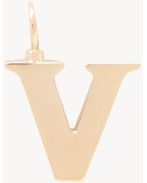 Chloé Alphabet Letter V Charm - White