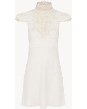 Chloé High-Neck Mini Dress - White