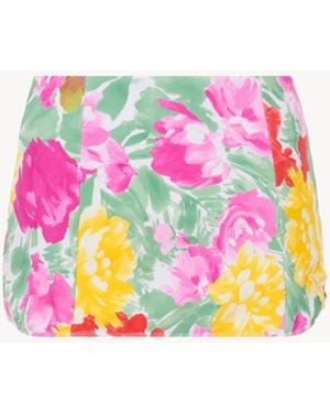 Chloé Garden-Print High-Waisted Swim Skirt - Pink