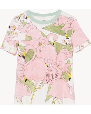 Chloé Baby Fit Logo T-Shirt - Pink
