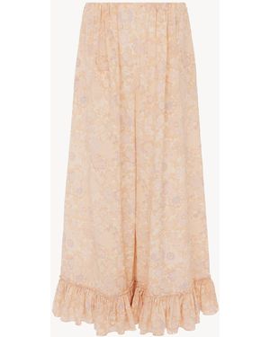 Chloé Cropped Fluid Trousers - Natural