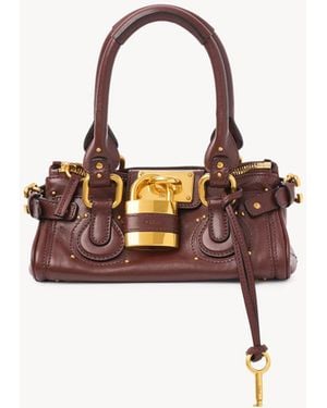 Chloé Bolso Paddington Pequeño De Cuero Granulado - Marrón
