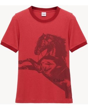 Chloé Baby Fit Logo T-Shirt - Red