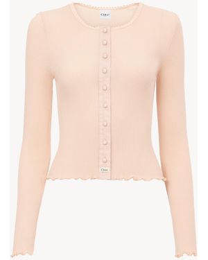 Chloé Cardigan Aderente - Rosa
