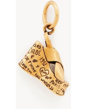 Chloé Alphabet Maxime Sandal Charm - Metallic