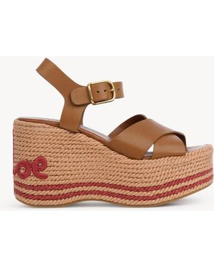 Chloé Sand Wedge Sandal - Brown