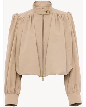 Chloé Gathered Boule Jacket - Natural