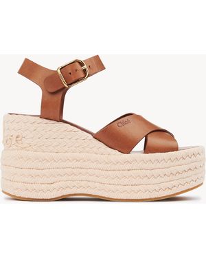 Chloé Espadrillas Con Zeppa Isla - Rosa