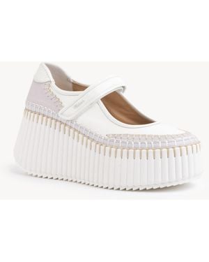 Chloé Nama Wedge Trainer - White