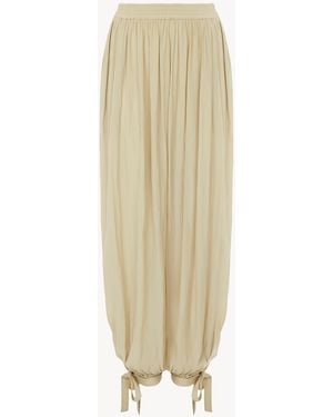 Chloé Fluid Pleated Trousers - Natural