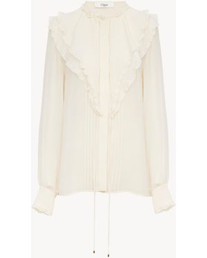Chloé Ruffled Blouse - White