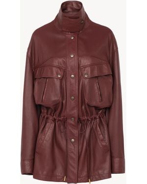 Chloé Leather Jacket - Purple