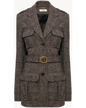 Chloé Utilitarian Jacket - Brown