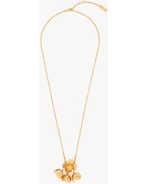 Chloé The Bouquet Pendant Necklace - Metallic