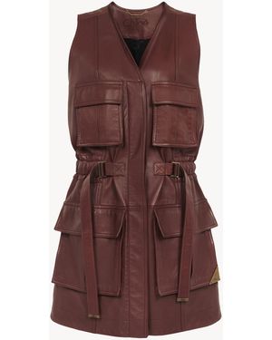 Chloé Gilet Utilitario - Marrone