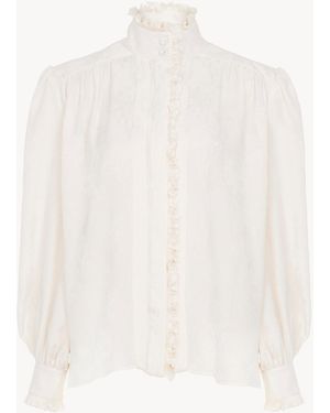 Chloé Oversized Ruffled Blouse - White