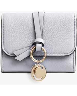 Chloé Portefeuille Compact À Trois Volets Alphabet - Blanc