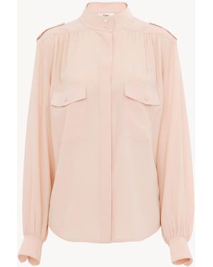 Chloé Gathered Blouse - Pink