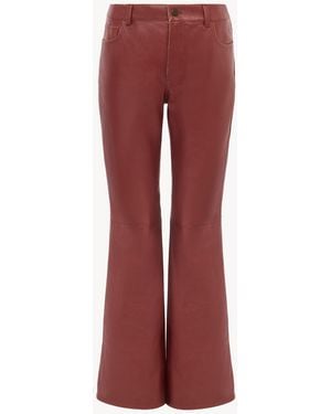 Chloé Ausgestellte Hose Aus Leder - Rot