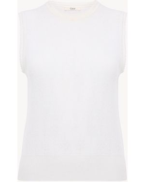 Chloé Sleeveless Jumper - White