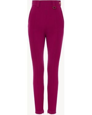 Chloé Fitted High-Rise Trousers - Red