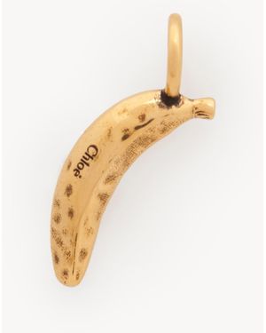 Chloé Alphabet Banana Charm In Brass - Metallic